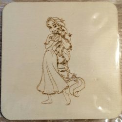 Sous-verre en bois "Raiponce"