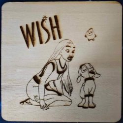 Sous-verre en bois "Wish"